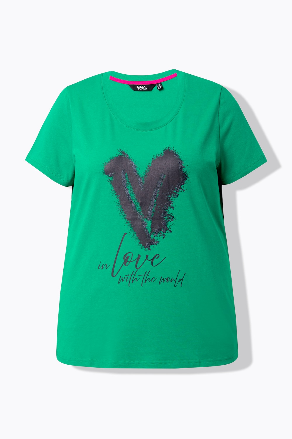 Stora storlekar T-shirt, Dam, grön, storlek: 46/48, Bomull, Ulla Popken