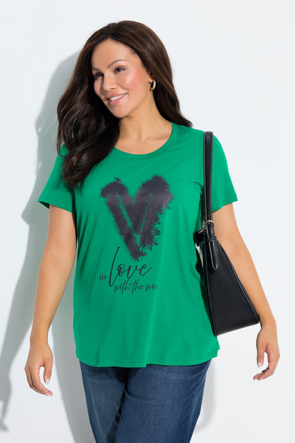 T-shirt, hart, classic, ronde hals, korte mouwen