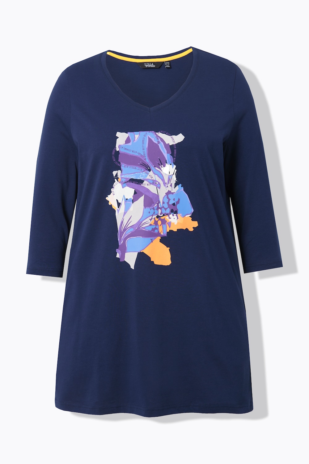 Stora storlekar Longshirt, Dam, blå, storlek: 50/52, Bomull, Ulla Popken