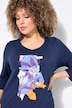 Floral Motif 3/4 Sleeve Tunic Tee