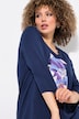 Floral Motif 3/4 Sleeve Tunic Tee