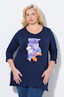 Floral Motif 3/4 Sleeve Tunic Tee