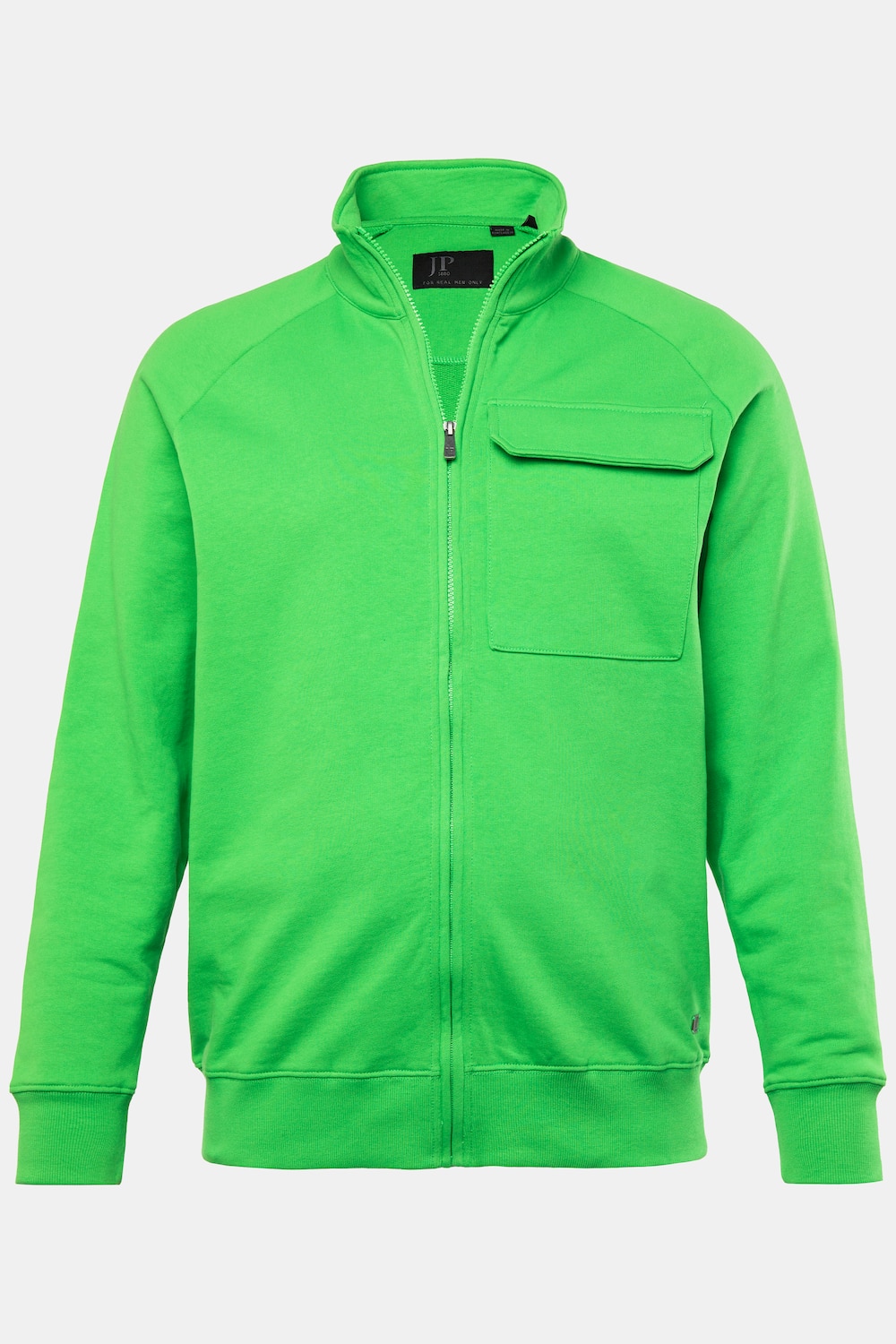 JP 1880 Sweatjacke, Waffelstruktur, Stehkragen, bis 8 XL