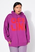Hoodie, oversized, towel-statementprint, capuchon