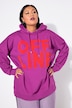 Hoodie, oversized, towel-statementprint, capuchon