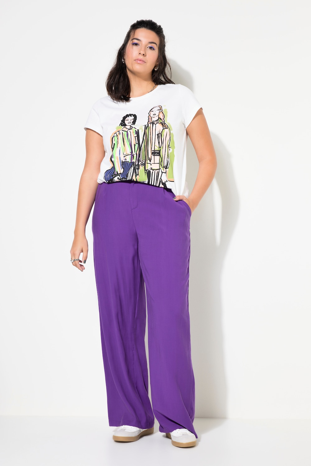 Hose, High Waist, Wide Leg