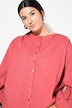 Bluse, oversize, struktureret kvalitet, lange ballonærmer