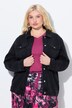 Chaqueta vaquera, forro de borreguito, corte boxy, cuello de camisa