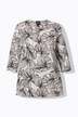 Shirt, Blüten, Tunika-Ausschnitt, 3/4-Arm