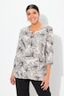 Shirt, Blüten, Tunika-Ausschnitt, 3/4-Arm