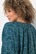 Paisley Long Sleeve Peasant Blouse