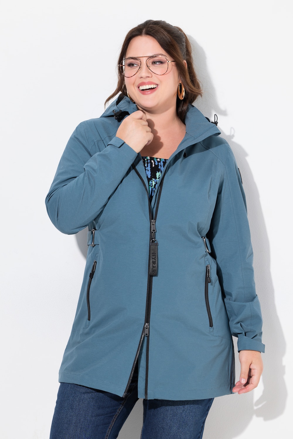 Große Größen HYPRAR Funktionsjacke, Damen, grau, Größe: 62/64, Polyester/Synthetische Fasern, Ulla Popken