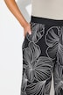 Broek, bloemen, wijde pijpen, elastische tailleband