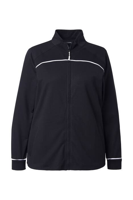 Mikina, žebrované vsadky, rolák, dlouhé rukávy