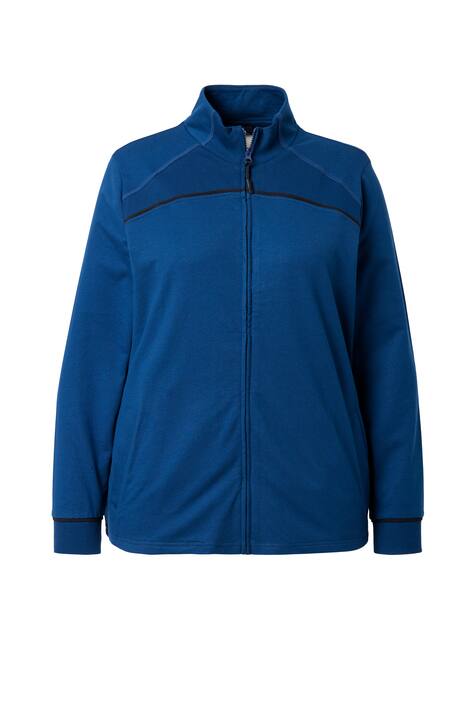 Mikina, žebrované vsadky, rolák, dlouhé rukávy