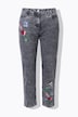 Loosefit jeans with floral embroidery and 5 pockets