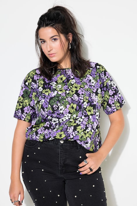 T-shirt, oversized, bloemenprint