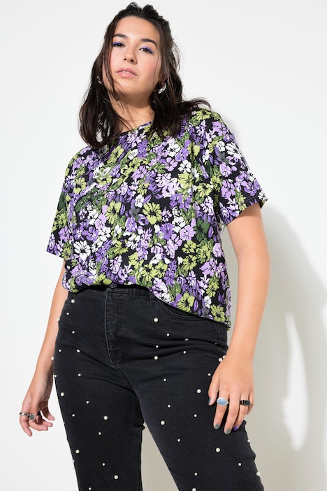 T-shirt, oversized, bloemenprint