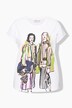 T-shirt oversize. Motif femmes