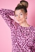 Longsleeve, Classic Shape, Leo-Print