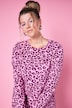 Longsleeve, Classic Shape, Leo-Print