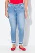 Jeans Sarah, Fransensaum, schmales Bein, knöchellang