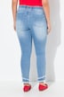 Jeans Sarah, Fransensaum, schmales Bein, knöchellang