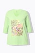 Shirt, natuurmotief, A-lijn, V-hals, 3/4-mouwen