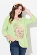 Shirt, natuurmotief, A-lijn, V-hals, 3/4-mouwen