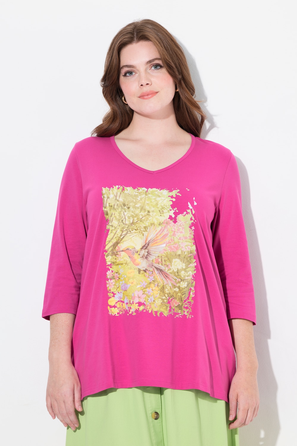 Große Größen Shirt, Damen, rosa, Größe: 46/48, Baumwolle, Ulla Popken