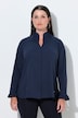 Bluse, Kelchkragen, Langarm, Rüschen-Manschetten