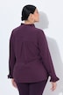 Bluse, Kelchkragen, Langarm, Rüschen-Manschetten