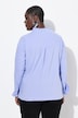 Bluse, bådkrave, langærmet, flæsemanchetter