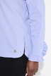Bluse, bådkrave, langærmet, flæsemanchetter