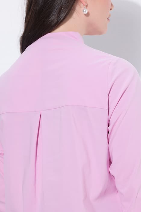 Blouse, gobletkraag, lange mouwen, manchetten met ruches