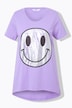 T-Shirt, A-form, metallisk smiley