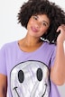 T-Shirt, A-form, metallisk smiley