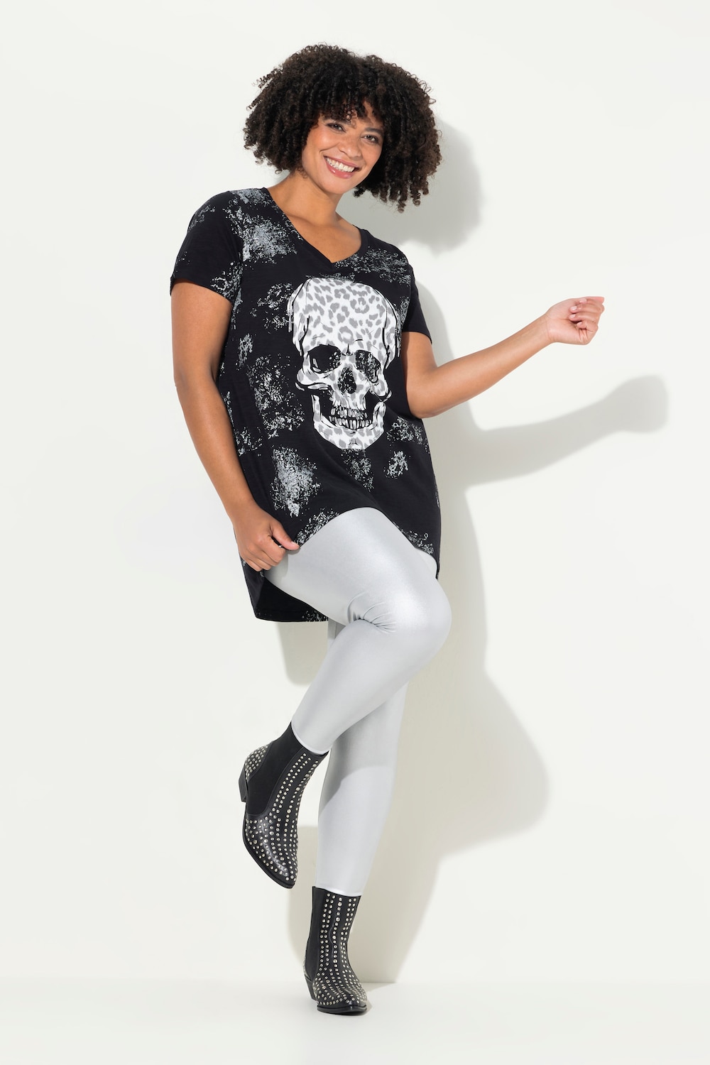 Legging, skinny fit, zilverkleurig metallic