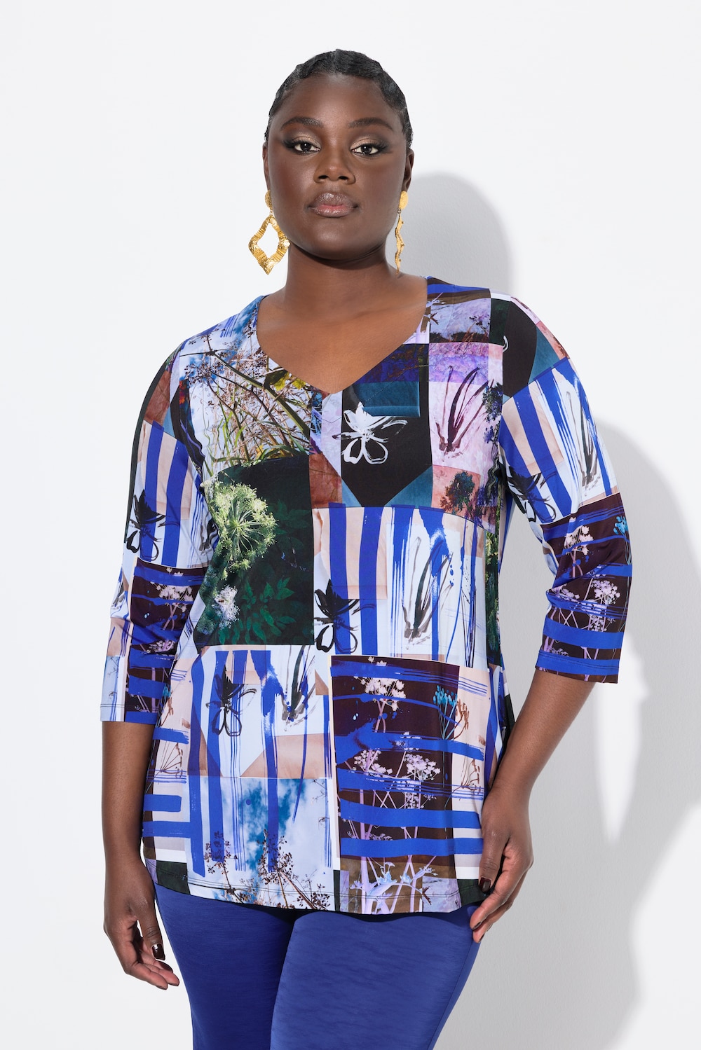 Große Größen Slinky-Shirt, Damen, weiß, Größe: 42/44, Viskose, Ulla Popken