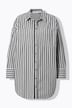 Overhemdblouse, oversized, strepen