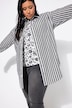 Overhemdblouse, oversized, strepen