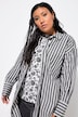 Overhemdblouse, oversized, strepen