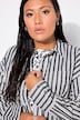 Overhemdblouse, oversized, strepen