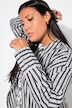 Overhemdblouse, oversized, strepen
