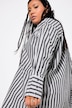 Overhemdblouse, oversized, strepen