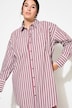 Skjortebluse, oversized, striber