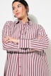 Skjortebluse, oversized, striber