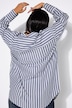 Skjortebluse, oversized, striber