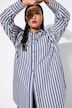 Skjortebluse, oversized, striber