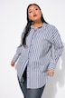 Skjortebluse, oversized, striber